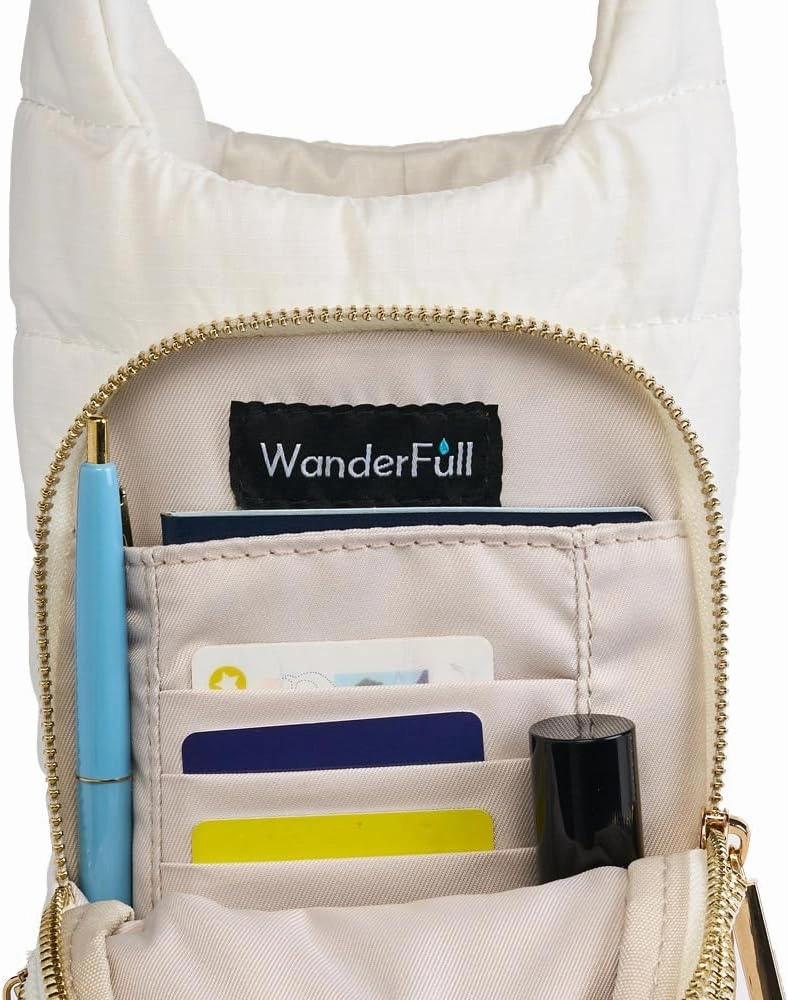 Original HydroBag Collection | Large Water Bottle Holder with Strap & Zipper Slot for Handle | Crossbody Tumbler Carrier Bag with Pockets