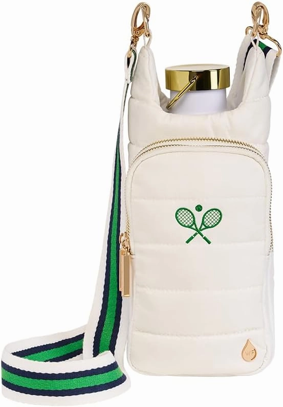 Original HydroBag Collection | Large Water Bottle Holder with Strap & Zipper Slot for Handle | Crossbody Tumbler Carrier Bag with Pockets