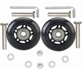 ORO 1 Pair Luggage Wheels Replacement 75 * 24mm Case Wheels with 8mm Bearings for Suitcase and Inline Outdoor Skate and Caster Board