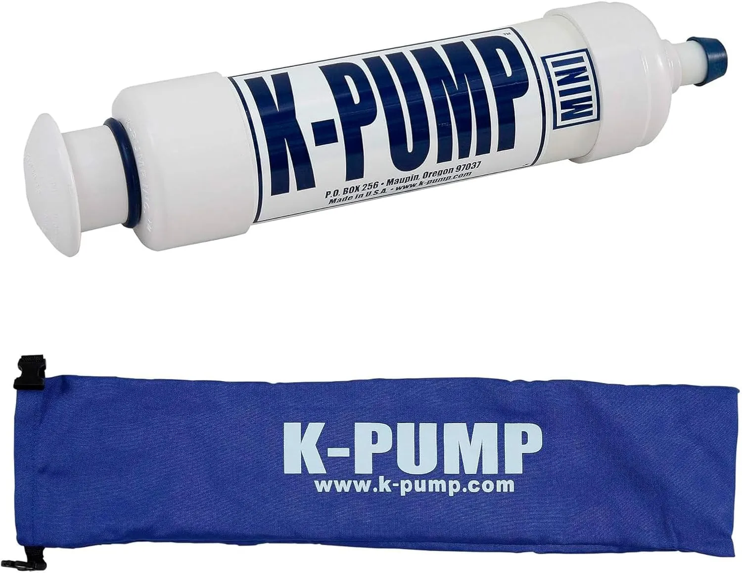 Outcast K-Pump - No-Hose High-Volume 9-Psi Durable ABS Plastic Boat/Float Tube Inflator with Storage Bag, Lubricant & Inflation Adapters