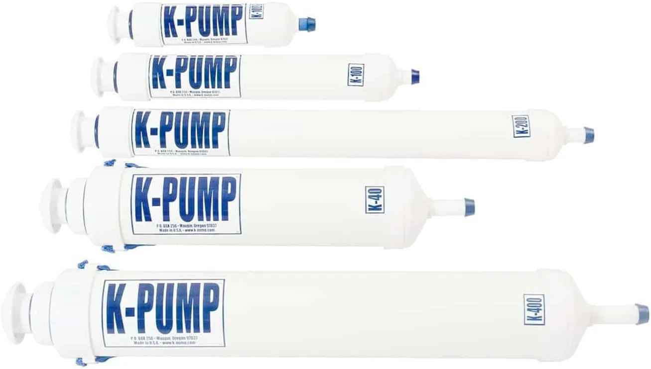 Outcast K-Pump - No-Hose High-Volume 9-Psi Durable ABS Plastic Boat/Float Tube Inflator with Storage Bag, Lubricant & Inflation Adapters