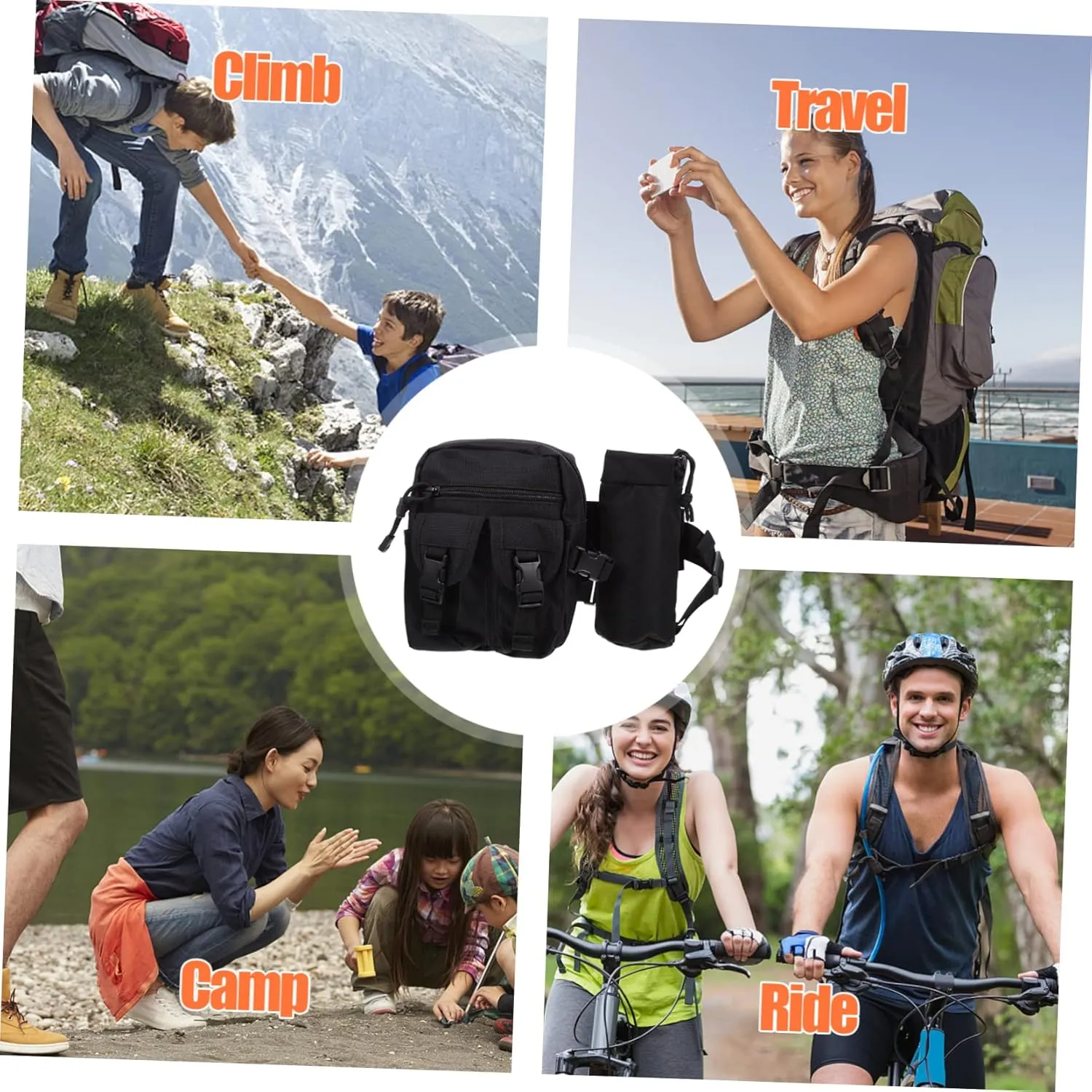 Outdoor Water Bottle Waist Bag Bottle Storage Bag Water Bottle Storage Pouch Water Bottle Carrier