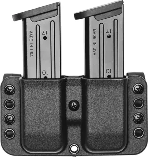 OWB Double Mag Pouch for S&W M&P Shield in 9mm or .40 S&W - USA Made - Total Eclipse Double Mag Pouch by Blade-Tech Holsters