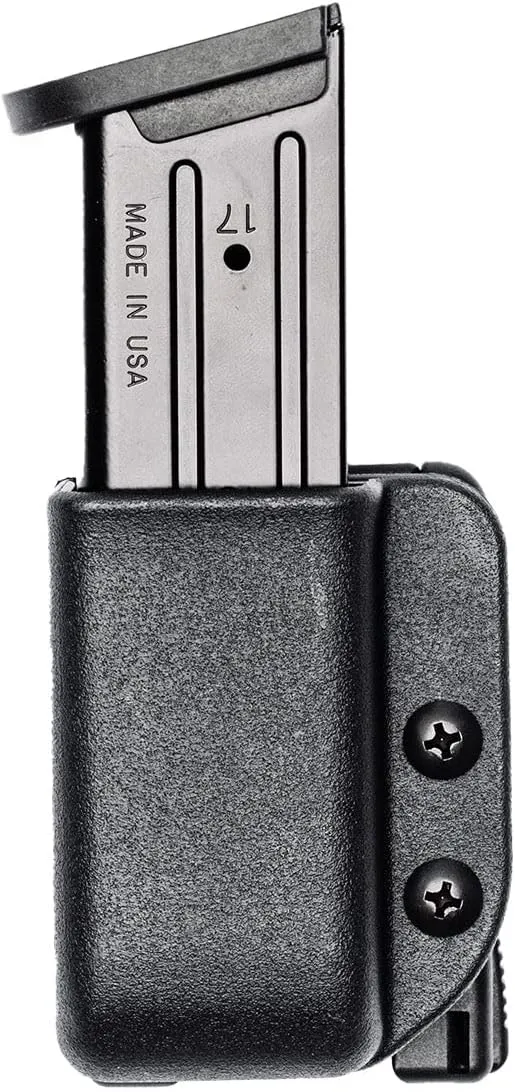 OWB Single Mag Pouch for 1911 Government, Springfield XDS, Sig P220 & More - USA Made - Signature Single Magazine Carrier with Tek-Lok Belt Attachment Clip by Blade-Tech Holsters