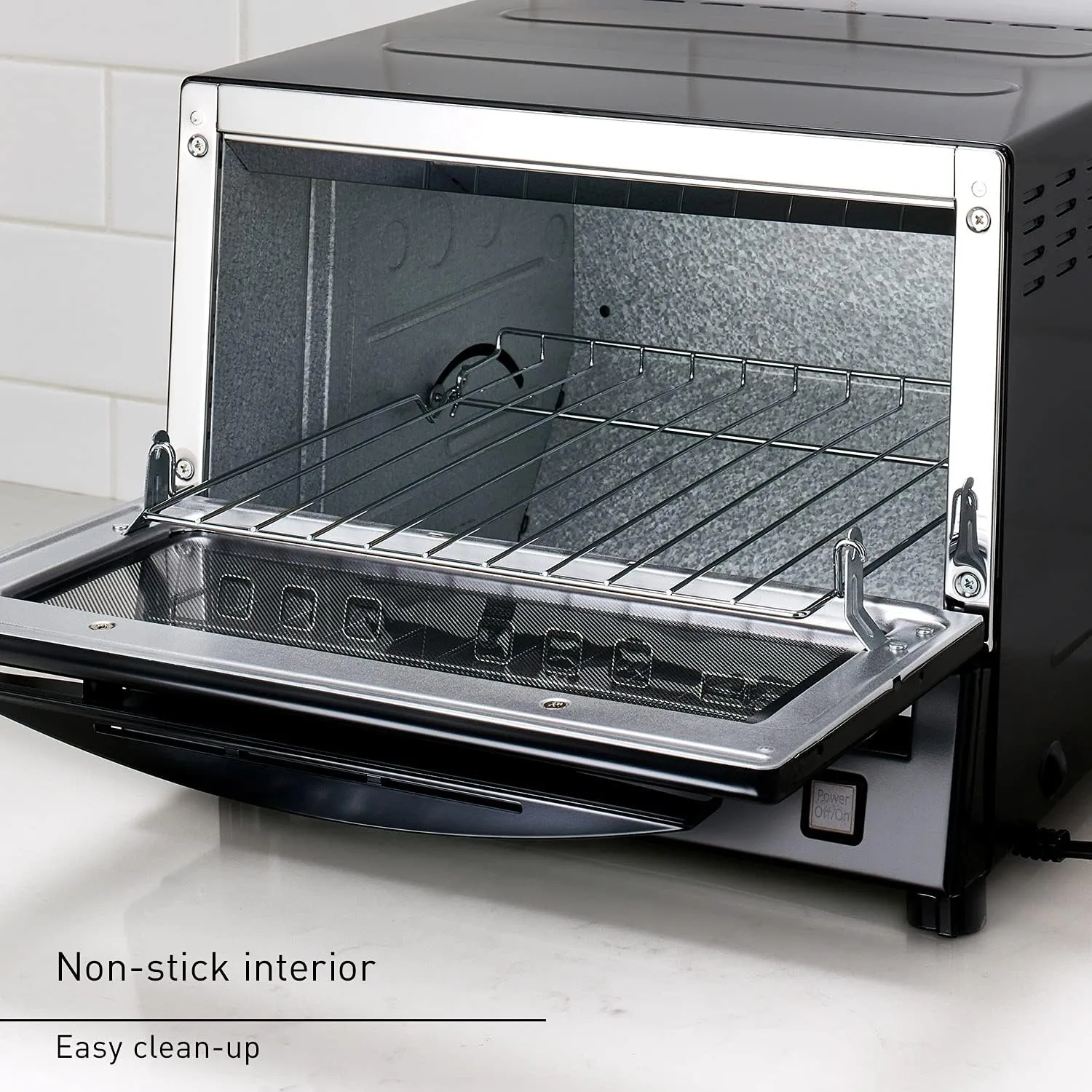 Panasonic NB-G110P-K Toaster Oven FlashXpress with Double Infrared Heating and Removable 9-Inch Inner Baking Tray, 1300W, 4-Slice, Black