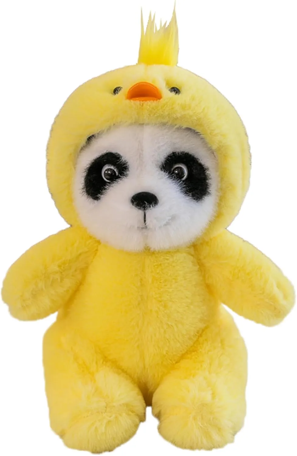 Panda Stuffed Animal in Duck, Panda Bear Wearing Yellow Duck Costume Plush Toys for Kids