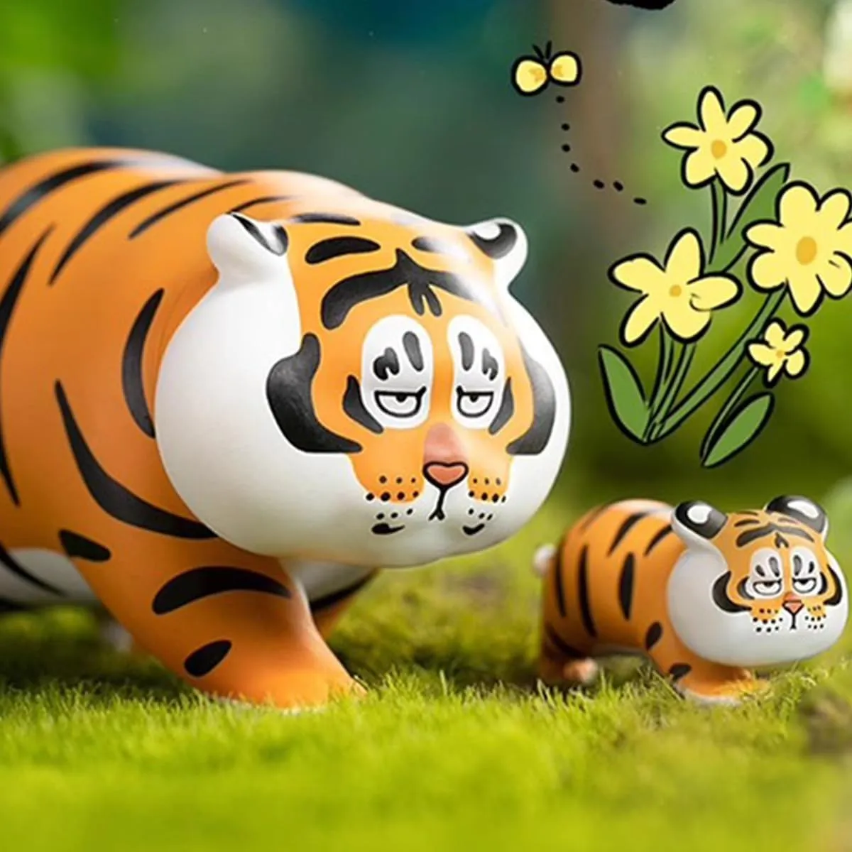 Panghu with Baby Series 2 Series Blind Box Action Figures Mystery Box Cute Random Toys Birthday Gifts Christmas Collectible Toy for Desktop Ornaments, 1PC