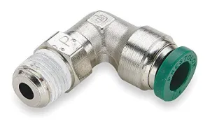 Parker Hannifin W169PLP-4-2 Prestolok PLP Nickel Plated Brass Male Elbow Swivel 90 Degree Push-to-Connect Fitting, 1/4" Push-to-Connect Tube x 1/8" Male NPTF