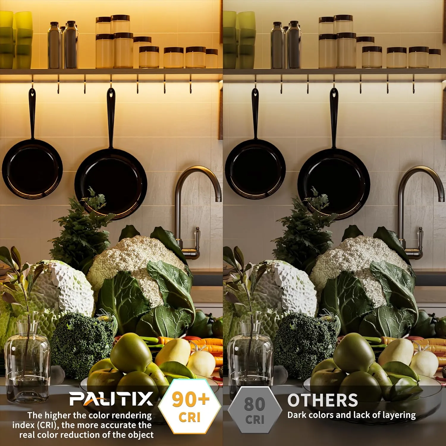 PAUTIX COB LED Strip Light 24ft/7.5m 3780LEDs Warm White 2700K CRI90  High Lumen Super Bright,Lead-free Material Flexible DC24V LED Tape for Home&Office DIY Lighting Project(Power Supply Not Included)