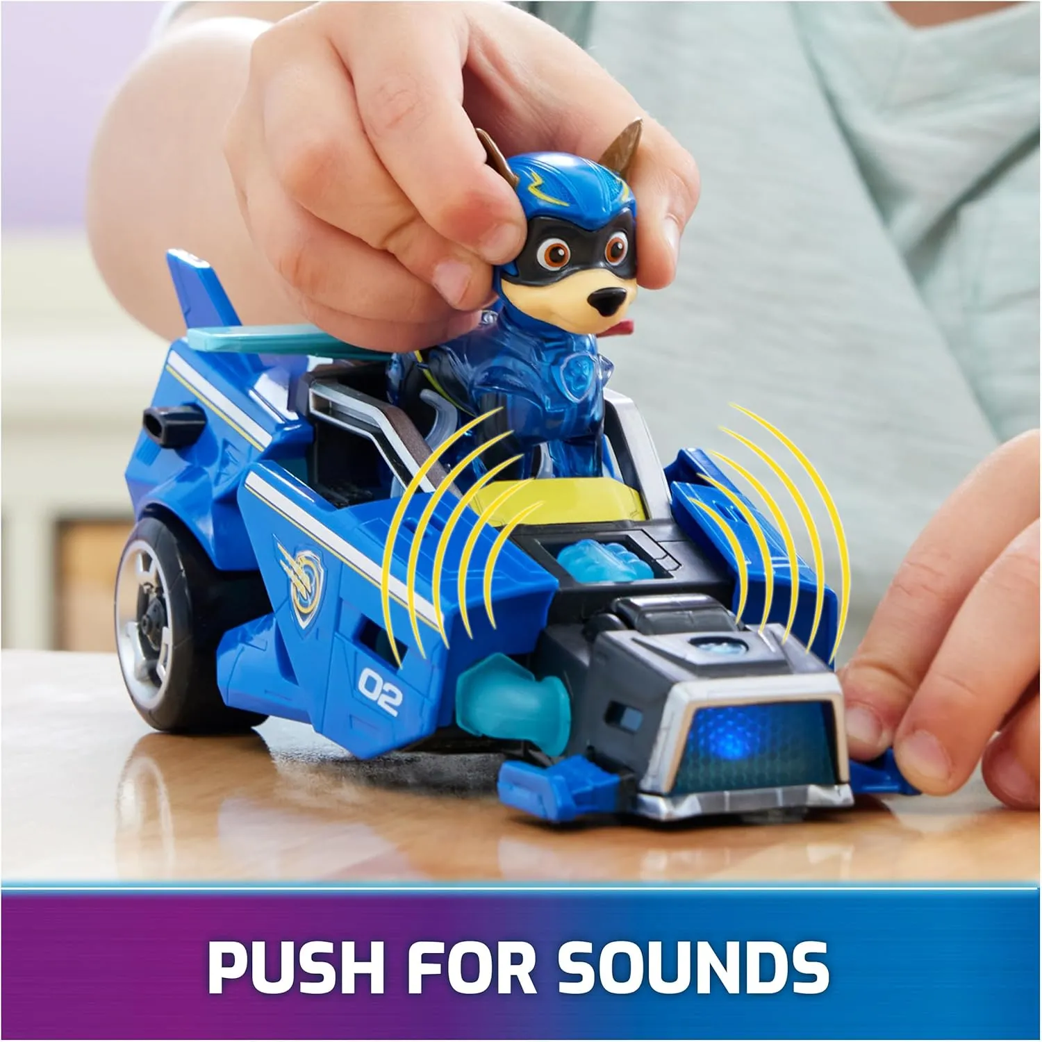 Paw Patrol: The Mighty Movie, Toy Car with Chase Mighty Pups Action Figure, Lights and Sounds, Kids Toys for Boys & Girls 3 