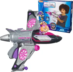 Paw Patrol: The Mighty Movie, Transforming Rescue Jet with Skye Mighty Pups Action Figure, Lights and Sounds, Kids Toys for Boys & Girls 3 