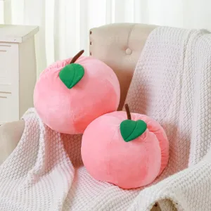 Peach Plush Decorative Gift Cute Fruit Plush Pillow Kawaii Hugging Plushies Soft Novelty Toy Cushion Seat Home Decor for Kids Girl