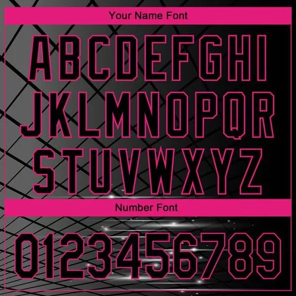 Personalized Name,Custom Jersey, Polo Sport, Black Hot Pink 3D Pattern Design Billiards Performance Polo