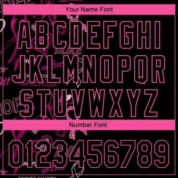 Personalized Name,Custom Jersey, Polo Sport, Black Pink 3D Pink Ribbon Breast Cancer Awareness Month