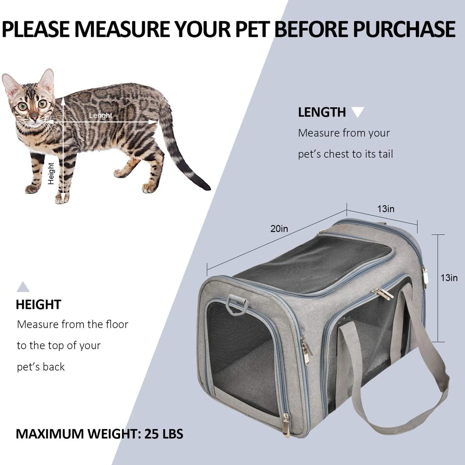 Pet Carrier for Pets 22 Pounds