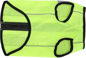 Pet Night Safety Clothing Glowing Jacket, Reflective Glowing Dog Vest Adjustable Soft Padded Vest Zipper Suit for Small, Medium, Large Dogs (M-Fluorescent green)