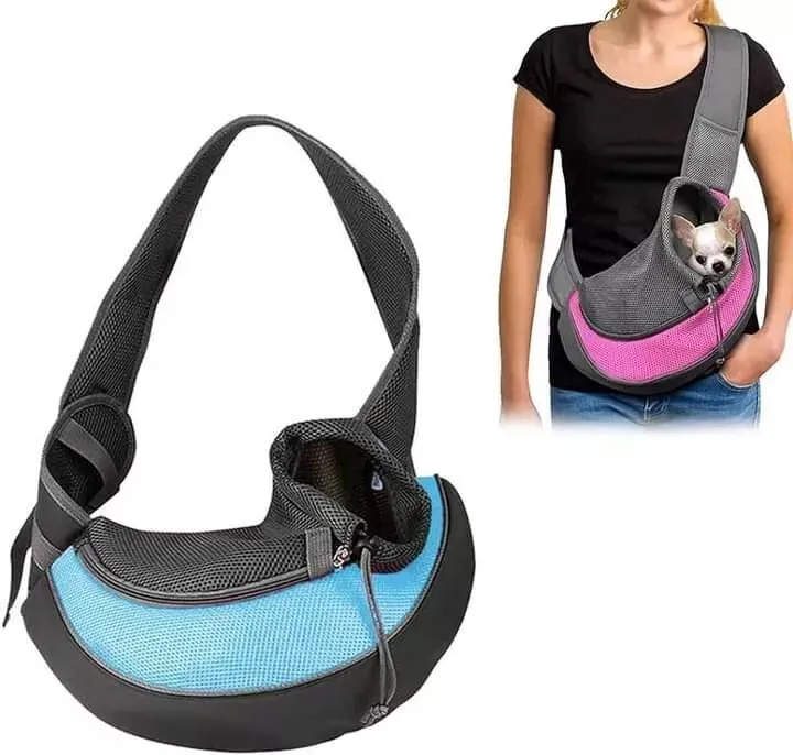 Pet Puppy Dog Mesh Sling Carry Pack Backpack Travel Carrier