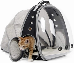Pet Bag Expandable Cat Backpack Space Capsule Pet Bag Transparent for Hiking Pet Backpack