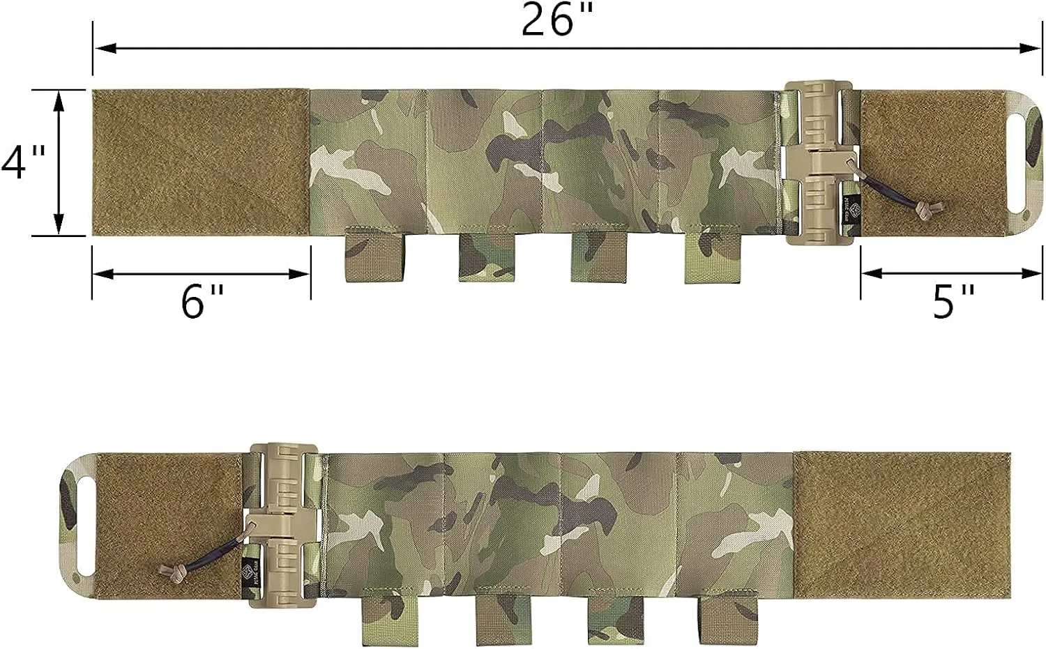 PETAC GEAR Carry Elastic Cummerbund,8 AR Mag Pouches for Vest Quick Release Mounting Strap for FCPC LBT LBX (Set)