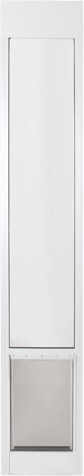 PetSafe Doggy Door for Sliding Glass Doors, Adjustable Height 75 7/8" to 81", No-Cut DIY Install, Aluminum Panel, Ideal for Renters, for Extra Large Dogs Up to 220 lb., (White, X-Large)