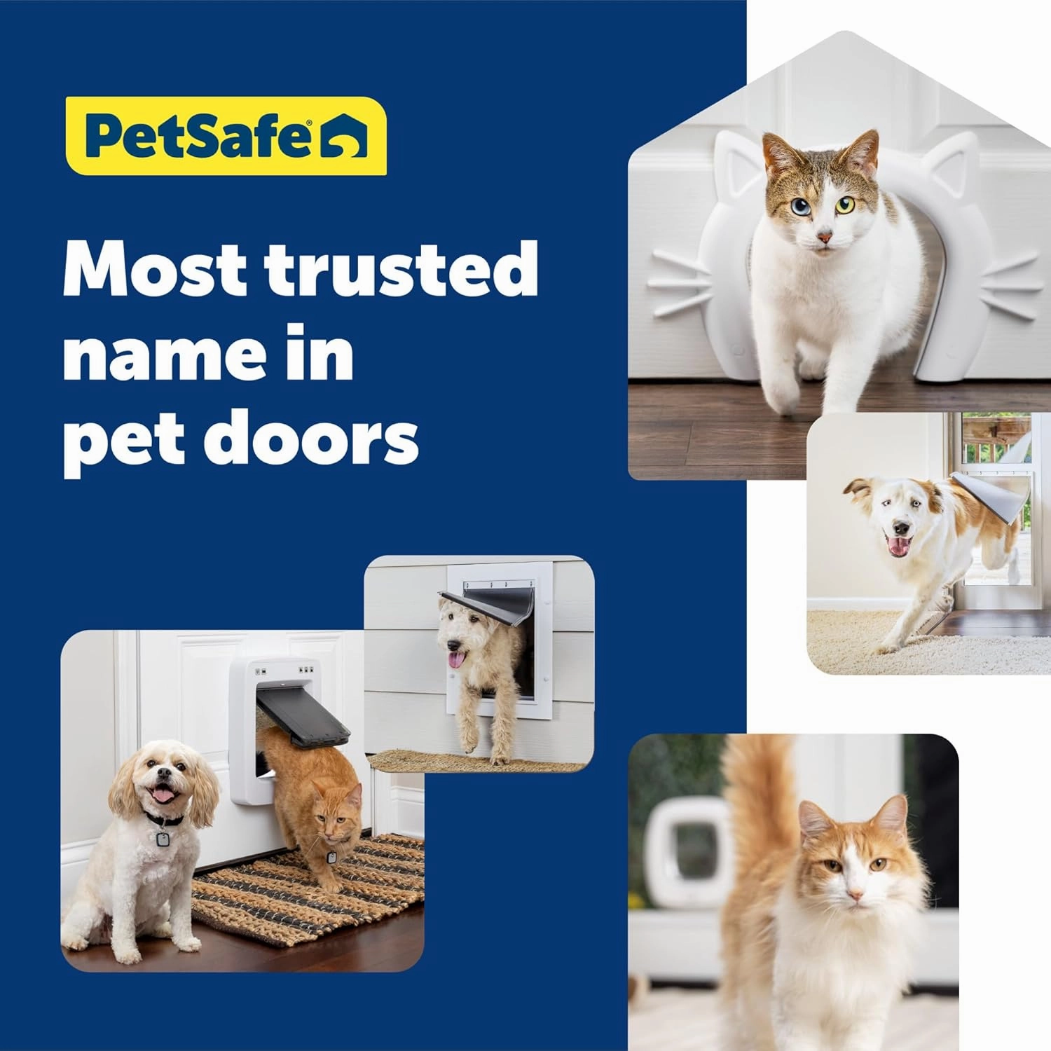 PetSafe Doggy Door for Sliding Glass Doors, Adjustable Height 75 7/8" to 81", No-Cut DIY Install, Aluminum Panel, Ideal for Renters, for Extra Large Dogs Up to 220 lb., (White, X-Large)