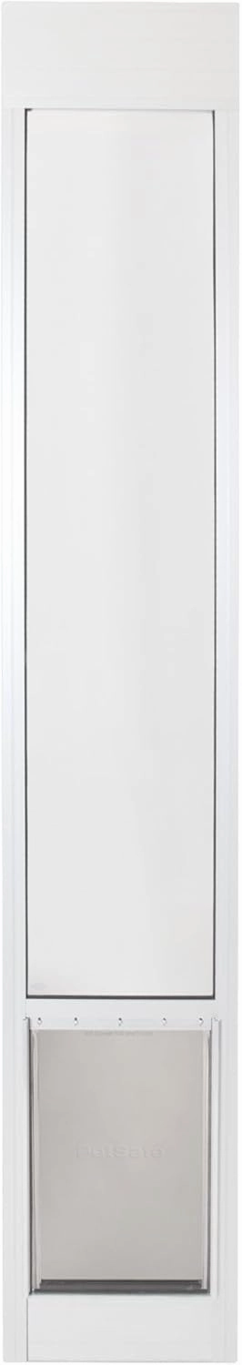 PetSafe Doggy Door for Sliding Glass Doors, Adjustable Height 75 7/8" to 81", No-Cut DIY Install, Aluminum Panel, Ideal for Renters, for Extra Large Dogs Up to 220 lb., (White, X-Large)
