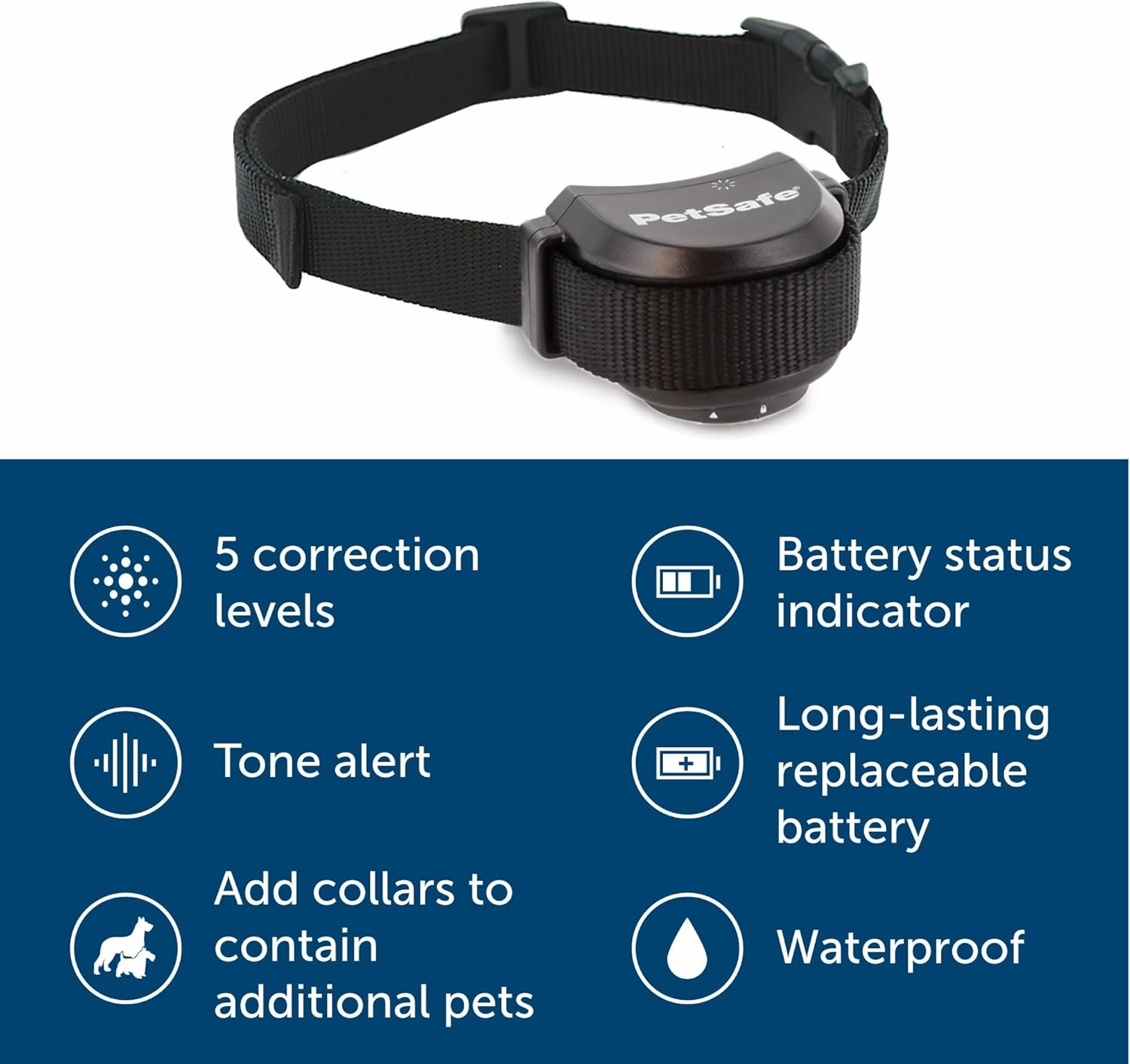 PetSafe Stay & Play Wireless Pet Fence with Replaceable Battery Collar – for Dogs & Cats Over 5 lb – Waterproof Receiver Collar Tone & Static Correction – from Parent Company of Invisible Fence Brand