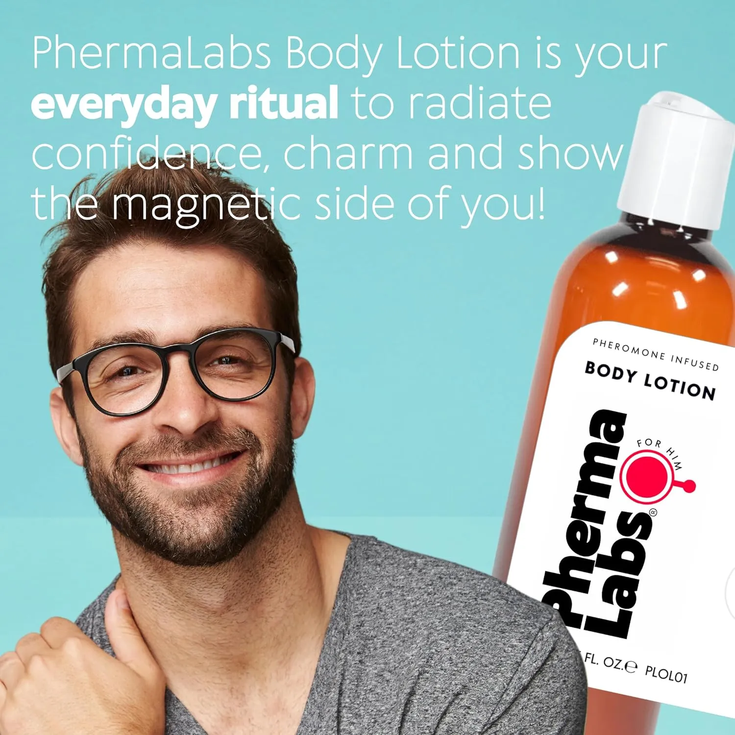 Pheromone Body Lotion for Men, 5 Fl Oz (5 Fl Oz, All Day Scent)