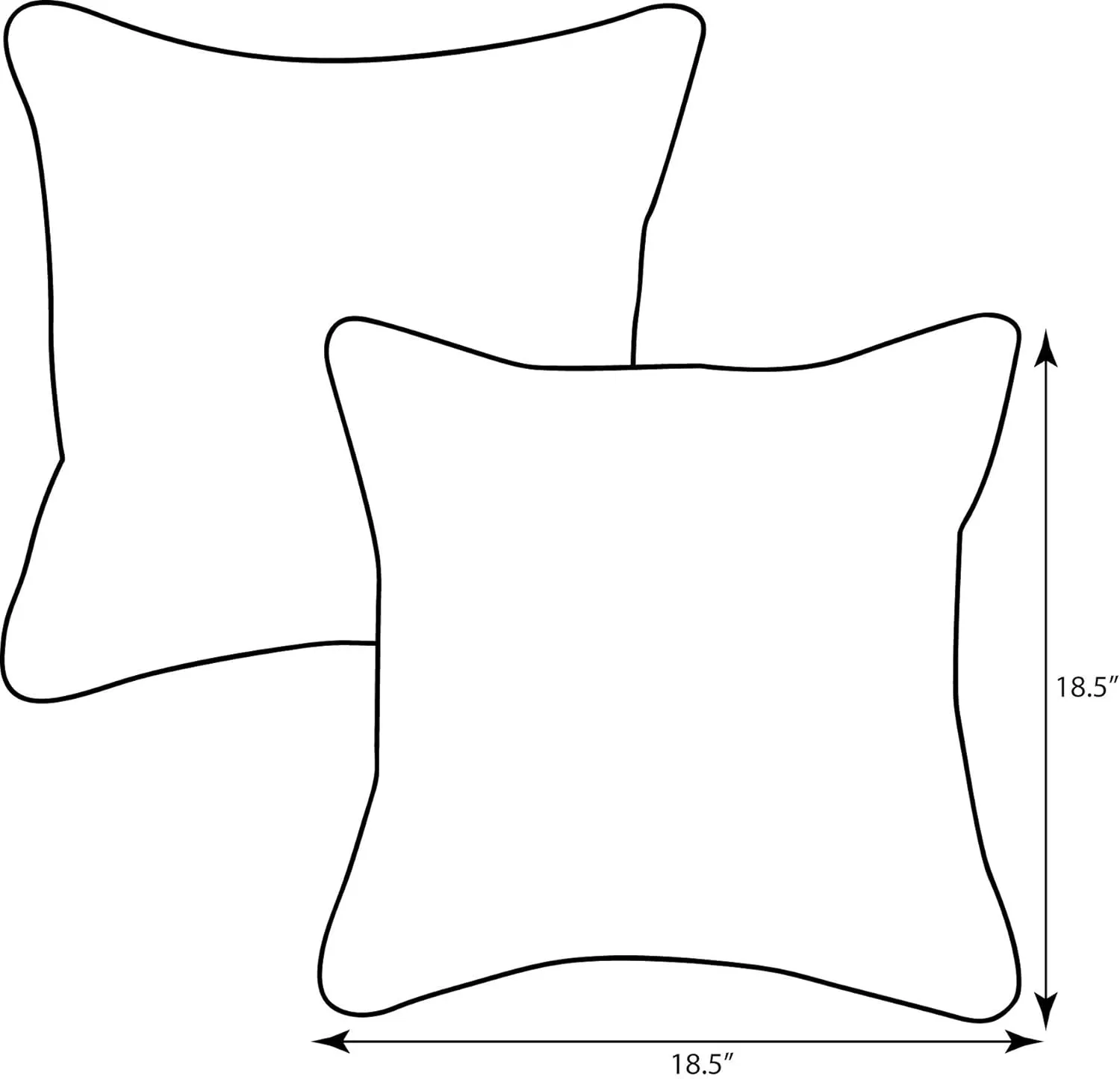 Pillow Perfect Outdoor/Indoor Merida Indigo Blue Throw Pillows, 18.5" x 18.5", Pack of 2