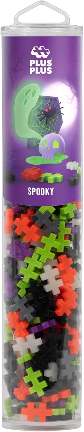 Plus-Plus 4317 Ingenious Construction Toy, Colour Mix Spooky, Creative Building Blocks Tube, Building Block Set for Children, 240 Pieces