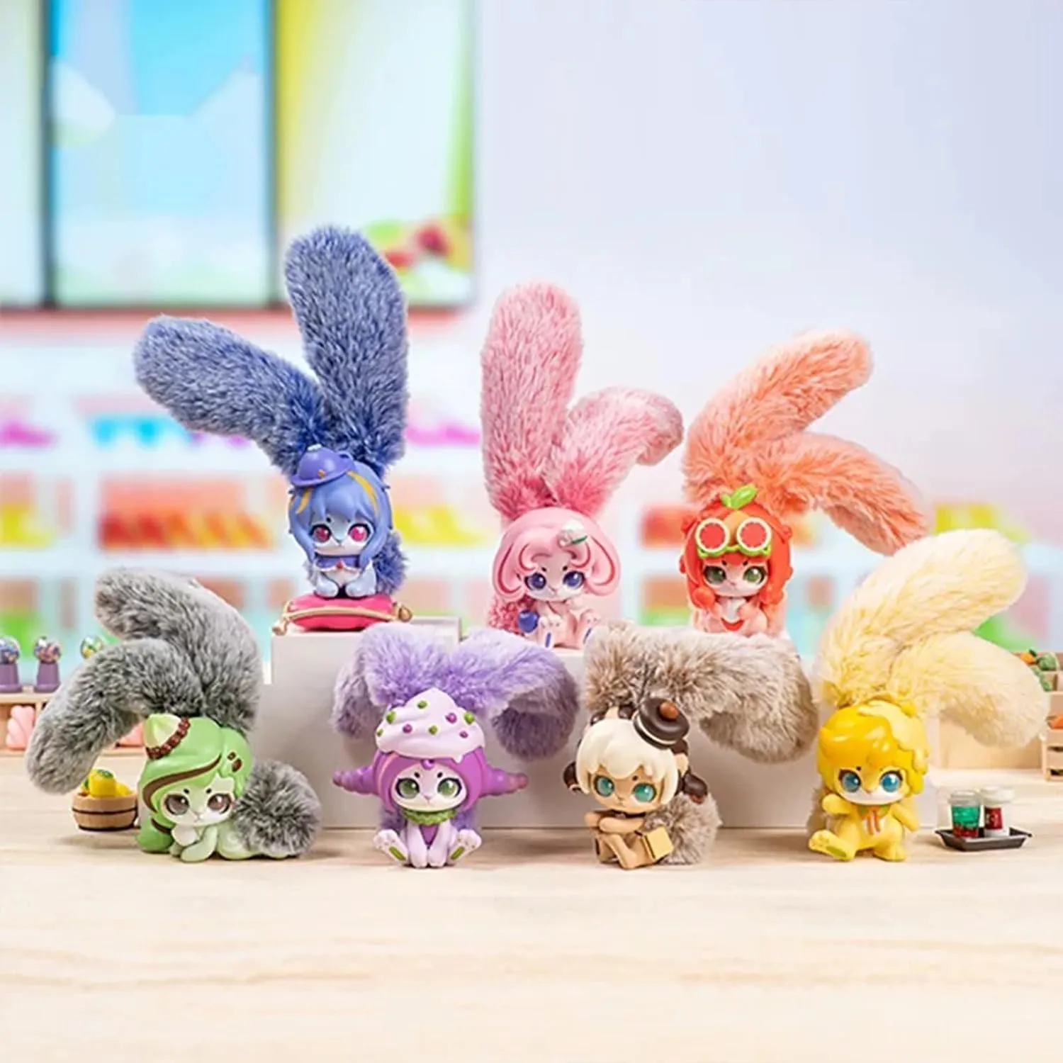 Plush Blind Box Figures,4.7"Cute Mini Dolls Kawaii Cabo Rabbit With Dragon Series PVC Blind Box Doll Collectable Action Figure For Girls Birthday Party Gift Toys (Kabo rabbit Series3-1 pack)
