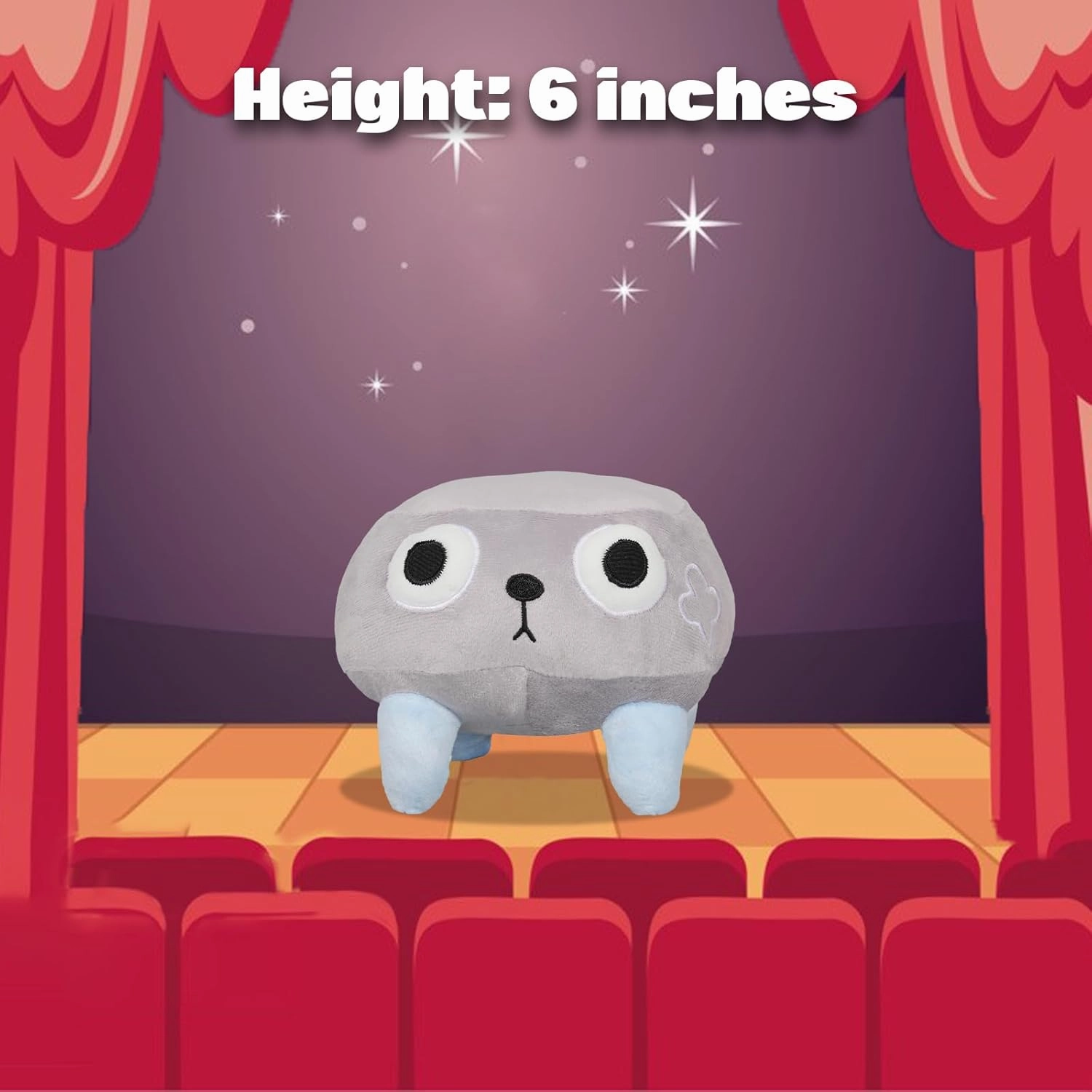 Plush, 9.8" Cute Pebble Plush Pillow Home Decors Birthday Valentines Gift for Fans and Kids