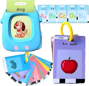 Pocket Speech Talking Flash Cards with 274 Durable Plastic Sight Words, Toddler Learning Toys for 1 2 3 4 year old, Montessori Toys for 1  year old, Preschool Word Buddy Early Learning Tools kids gift