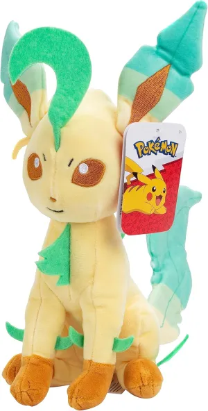 Pokémon 8" Leafeon Plush - Officially Licensed - Eevee Evolution Figure - Authentic Soft Stuffed Animal Toy - Gift for Kids, Boys, Girls - 2 