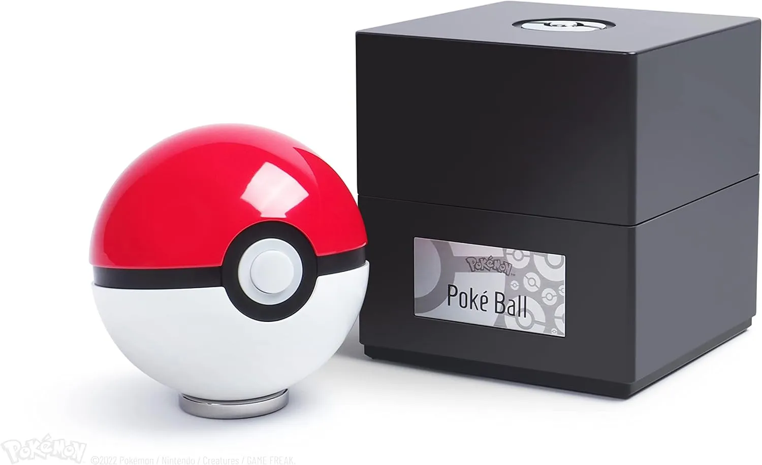 Pokémon Poké Ball Authentic Replicas - Realistic, Electronic, Die-Cast Poké Ball with Display Case Light Features - by The Wand Company (Original Poké Ball)