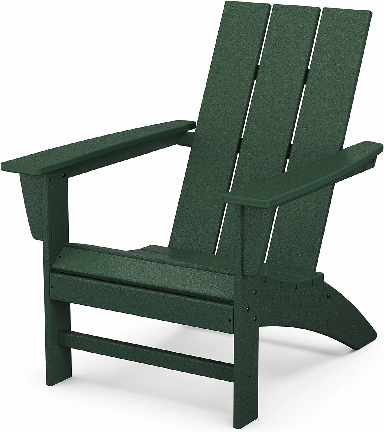 POLYWOOD Stackable Adirondack Chair, Green, Polyethylene