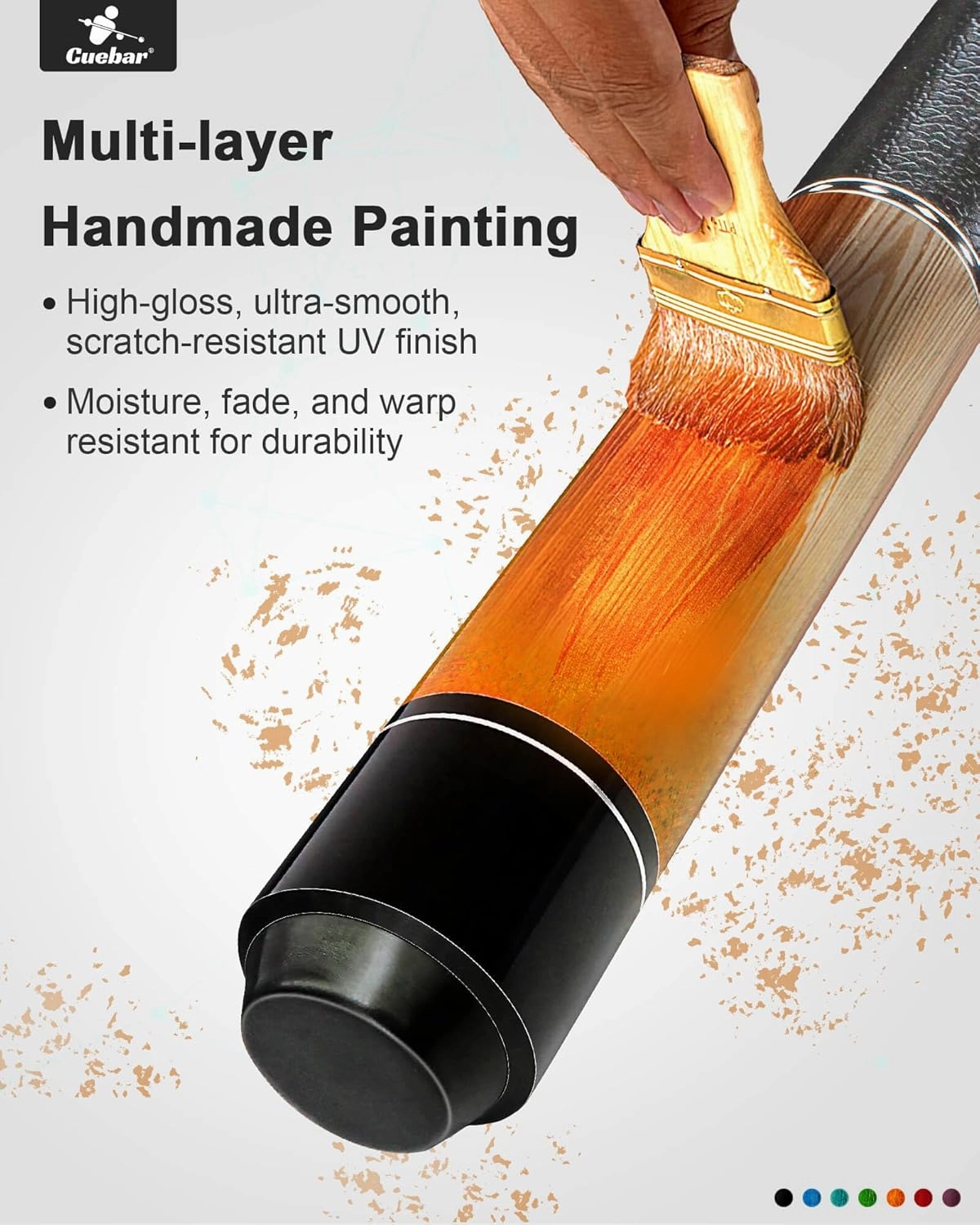 Pool Sticks Set of 6, Pool Cues 18 19 20 21 Oz, 58" 2-Piece Billiard Cue Sticks with Imitation Leather Grip, House Bar Pool Table Sticks for Men Women