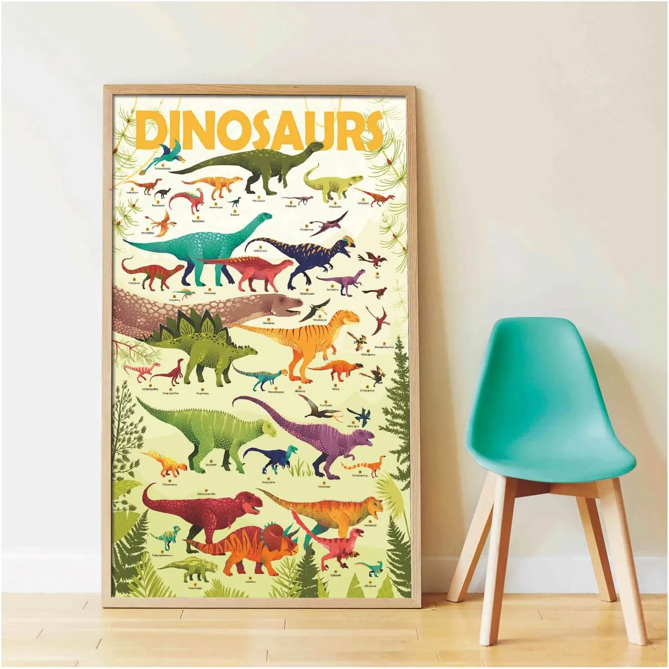 POPPIK,one Size,Multicoloured,DIS005 Discovery Sticker Kit Dinosaurs - for Ages 5 and Above. Fun, Educational Poster Kit for Kids