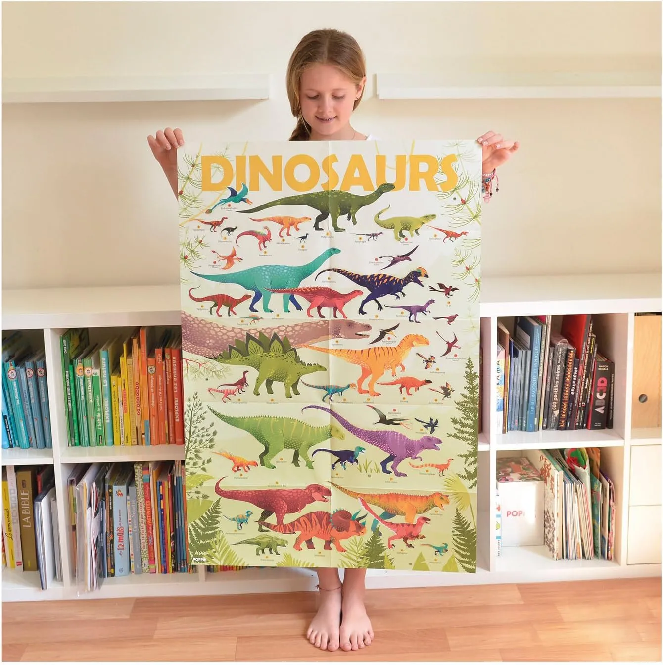POPPIK,one Size,Multicoloured,DIS005 Discovery Sticker Kit Dinosaurs - for Ages 5 and Above. Fun, Educational Poster Kit for Kids