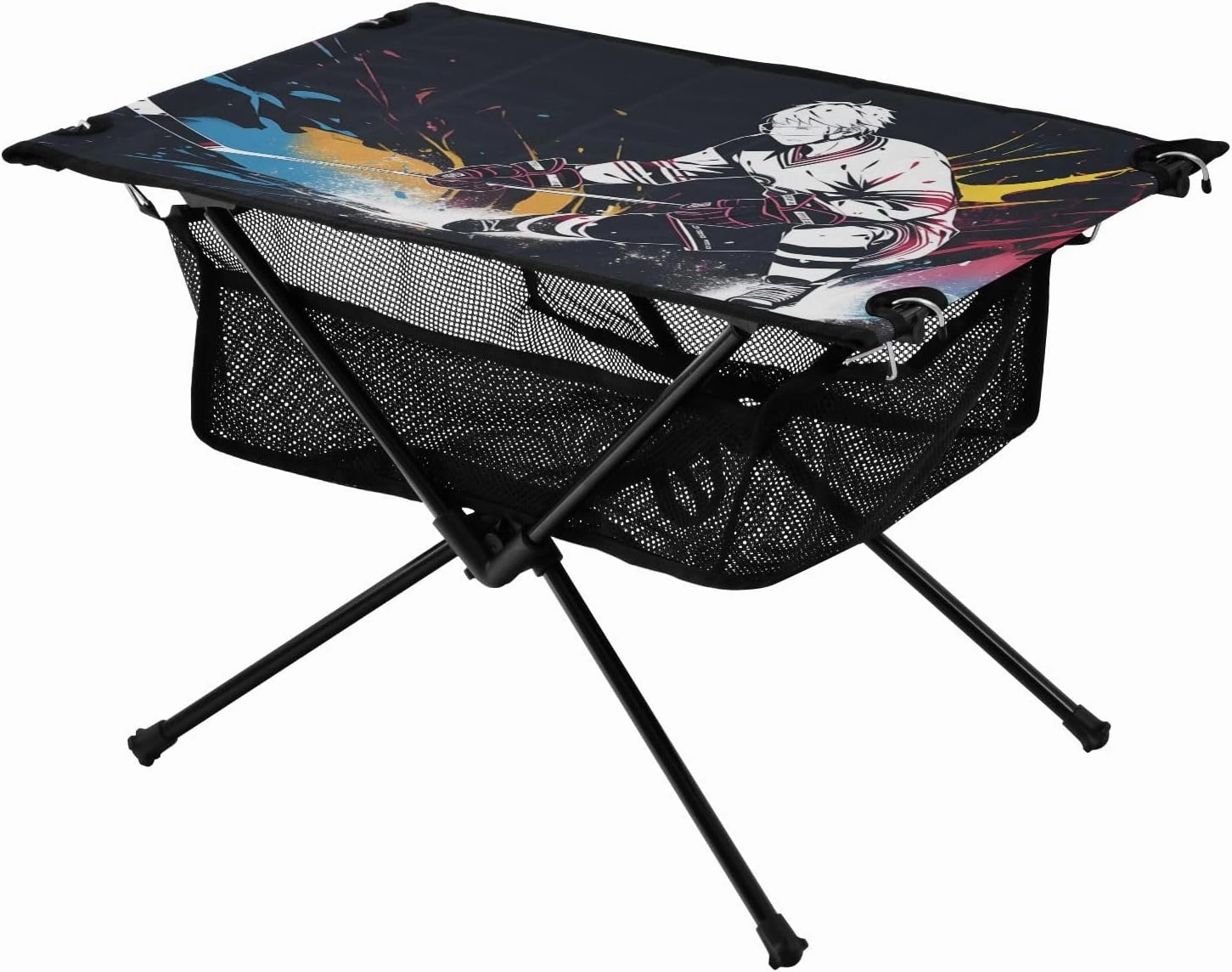 Portable Camping Table Hockey Sport Player Outdoor Foldable Camp Tables for Outside, Camping, Hiking, Tailgating