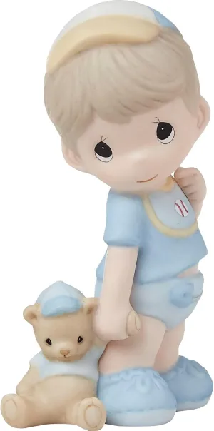 Precious Moment 222019 Oh Boy! Bisque Porcelain Figurine
