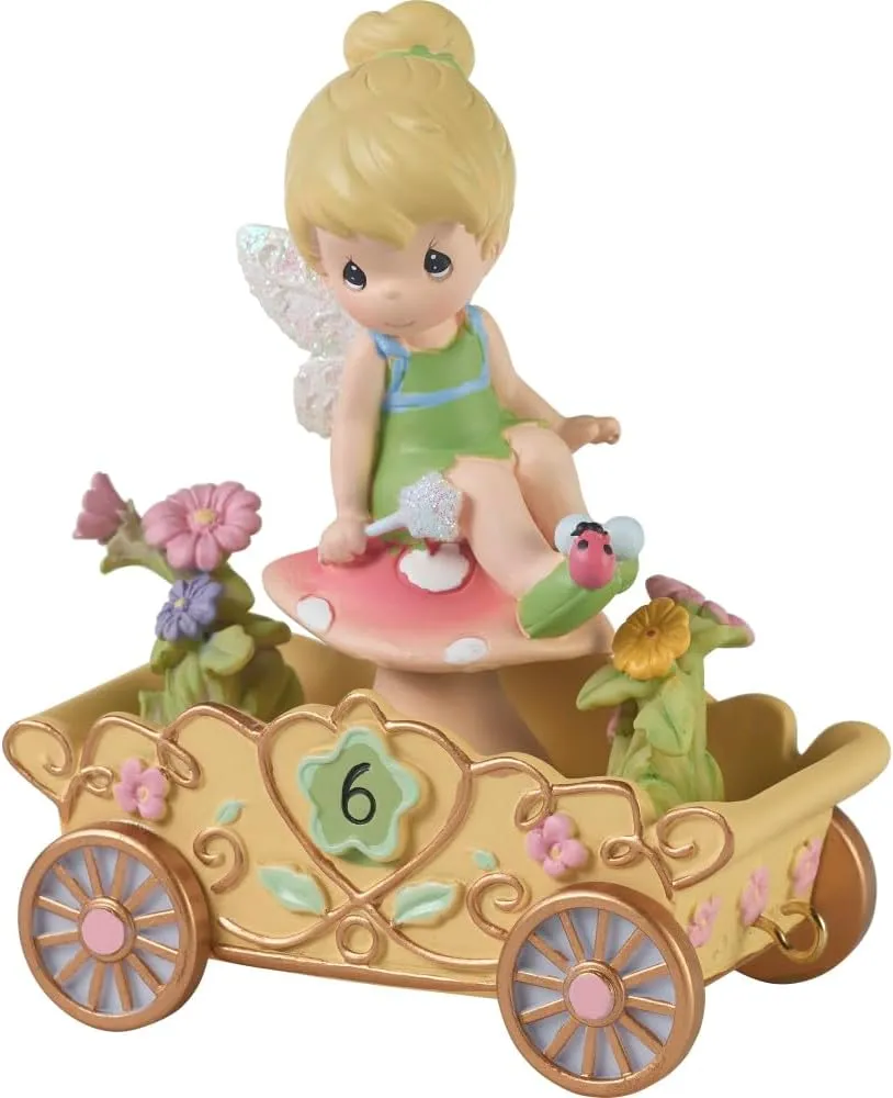 Precious Moments Disney Showcase Collection, Tinker Bell Happy Birthday Parade Figurine, Age 6, Resin Craft, 104408