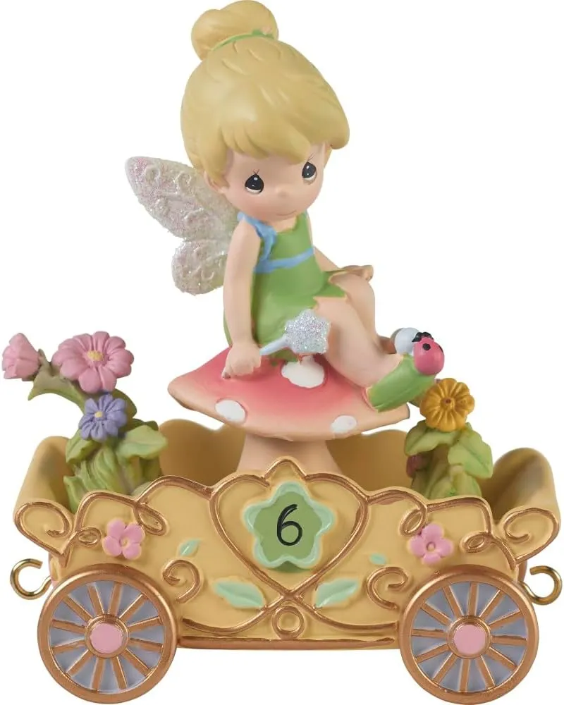 Precious Moments Disney Showcase Collection, Tinker Bell Happy Birthday Parade Figurine, Age 6, Resin Craft, 104408