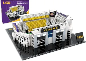 Pro-Lion LSU Tigers Stadium Building Kits - 2298 Pieces & Printed Decal Graphics | 3D Bricks Puzzle | Fighting Tigers Football Gifts for Boys, Men & Kids Aged 5  | Games for Creative Fans