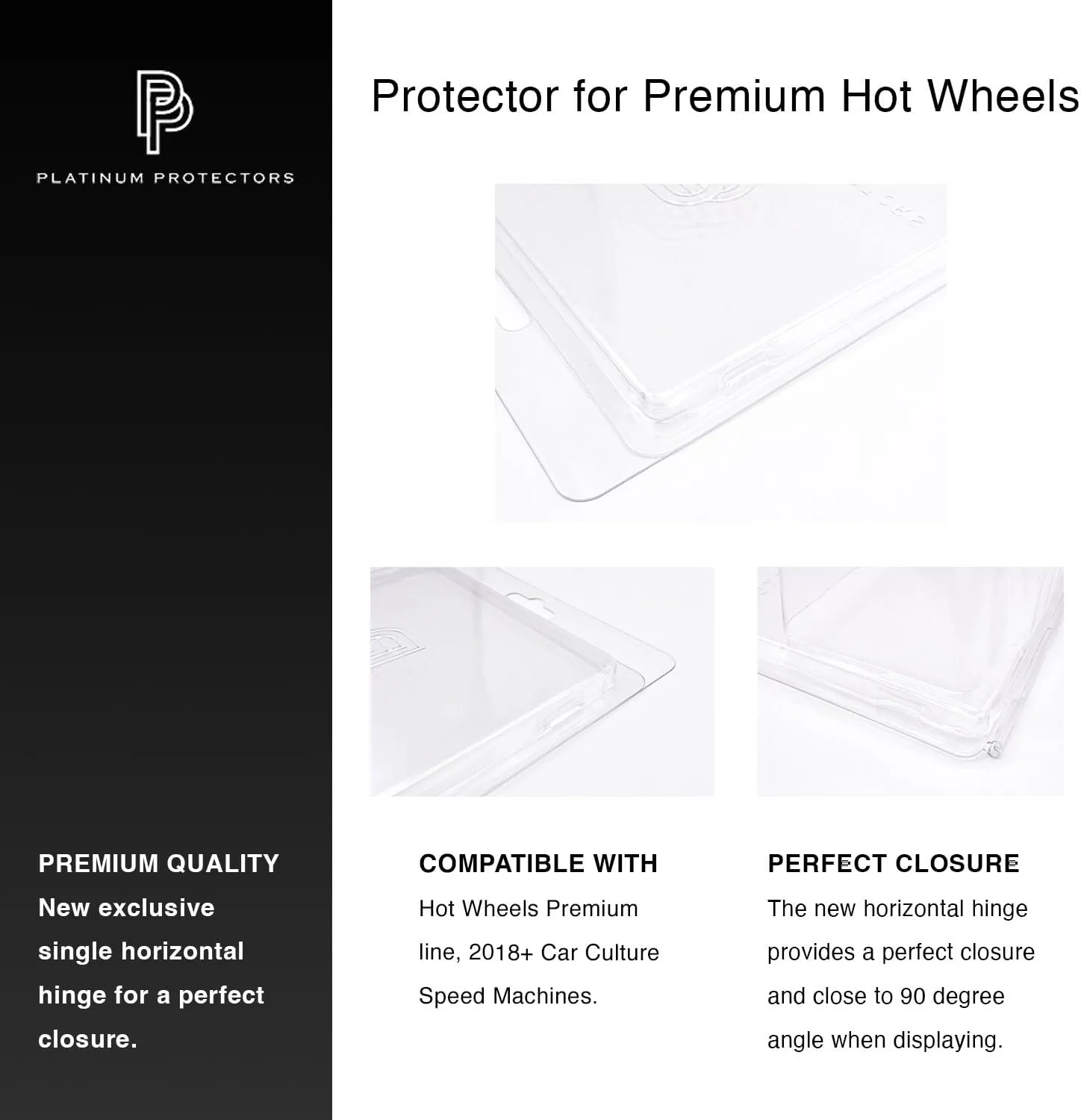 Protector Case for Hot Wheels Premium Line & Car Culture Clamshell Blister Display Packs (25 Pack)