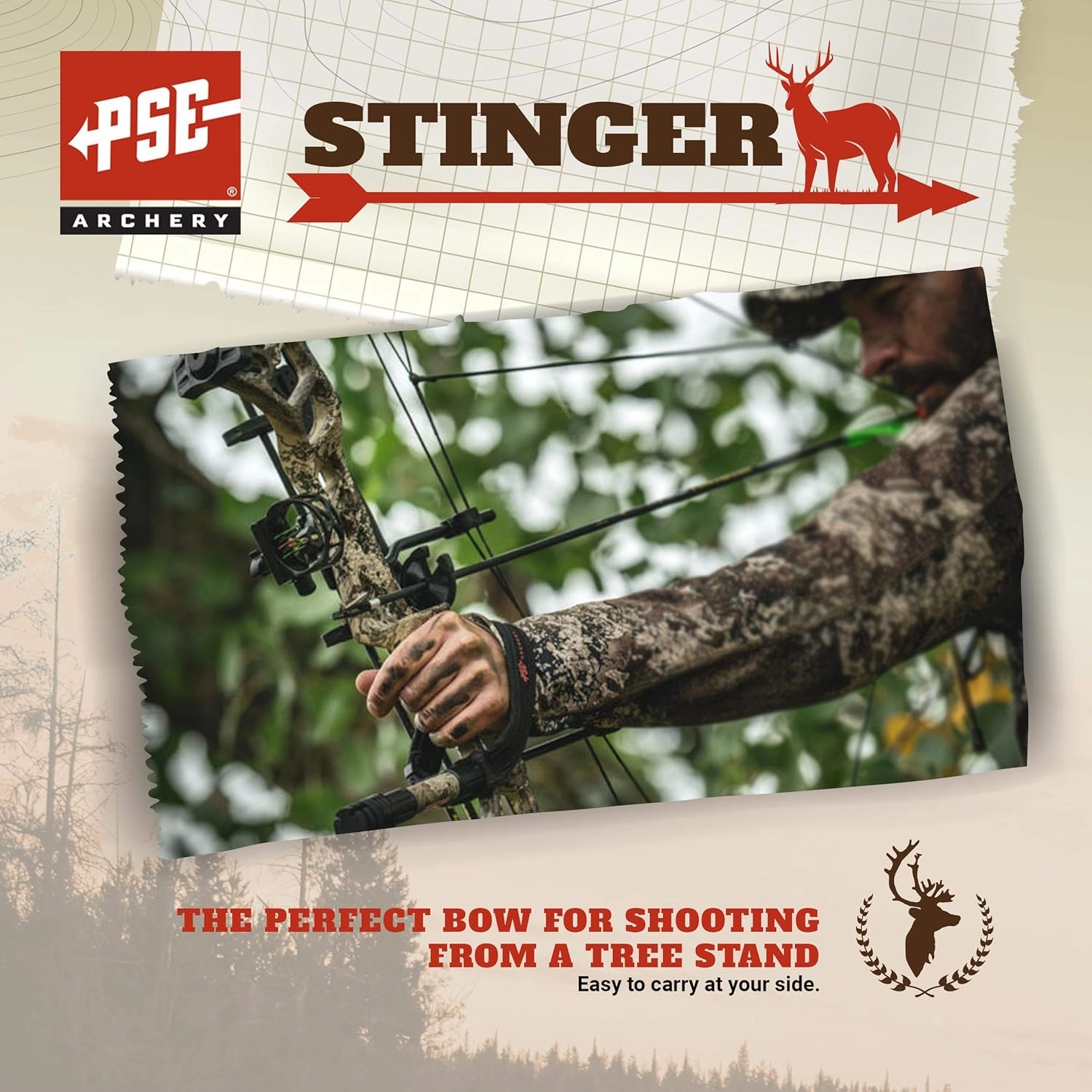 PSE ARCHERY Stinger Max Pro Compound Bow- Draw Range 21 ½”- 30”- Draw 55-70 Pull- Up to 312 fps- Made in USA- w String Stop