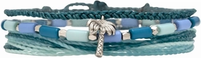 Pura Vida Bracelets Pack Paradise Palms Style Pack - 3-Piece Boho Bracelet Stack
