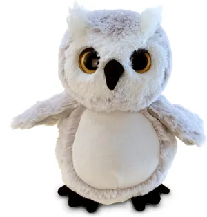 Puzzled DolliBu Owl Plush - Super Soft Stuffed Animal, Cute Grey Wildlife Bird Stuffed Animal Adorable Fluffy Stuffed Animal for Boys and Girls, Plush Owl Gifts for Kids, Teens, and Adults - 9 Inches