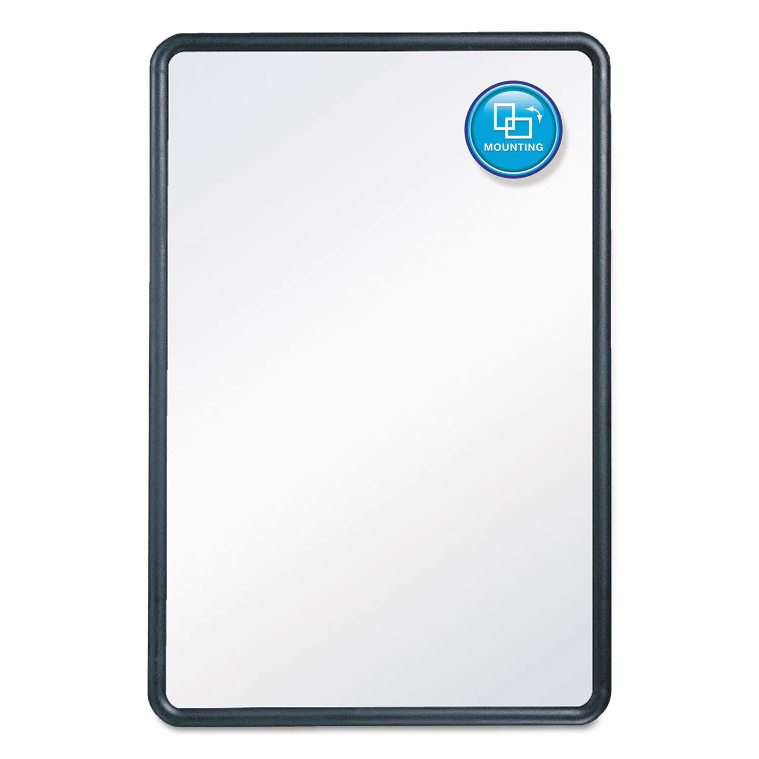 Quartet® Contour Dry Erase Board, 48" x 36", White Surface, Black Plastic Frame