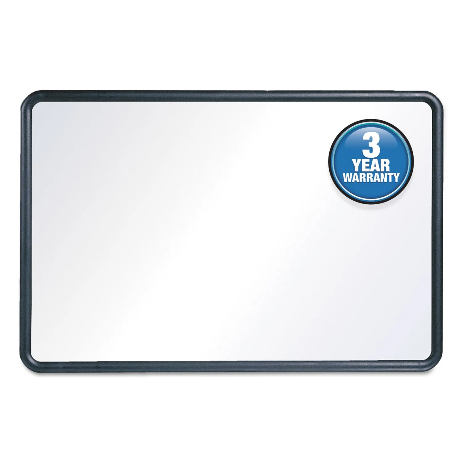 Quartet® Contour Dry Erase Board, 48" x 36", White Surface, Black Plastic Frame